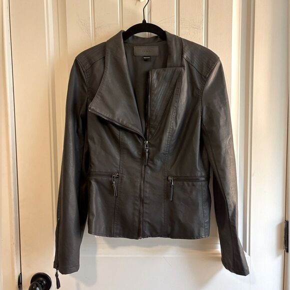 Blank NYC Charcoal Gray Vegan Leather Jacket - Picture 1 of 11
